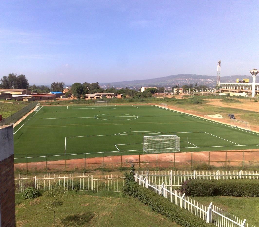 Synthetic grass football pitch