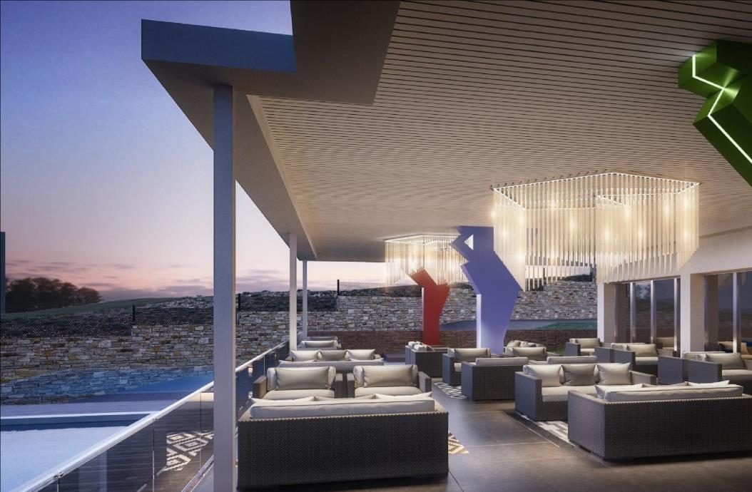 Onomo Hotel terrace lounge, perspective view
